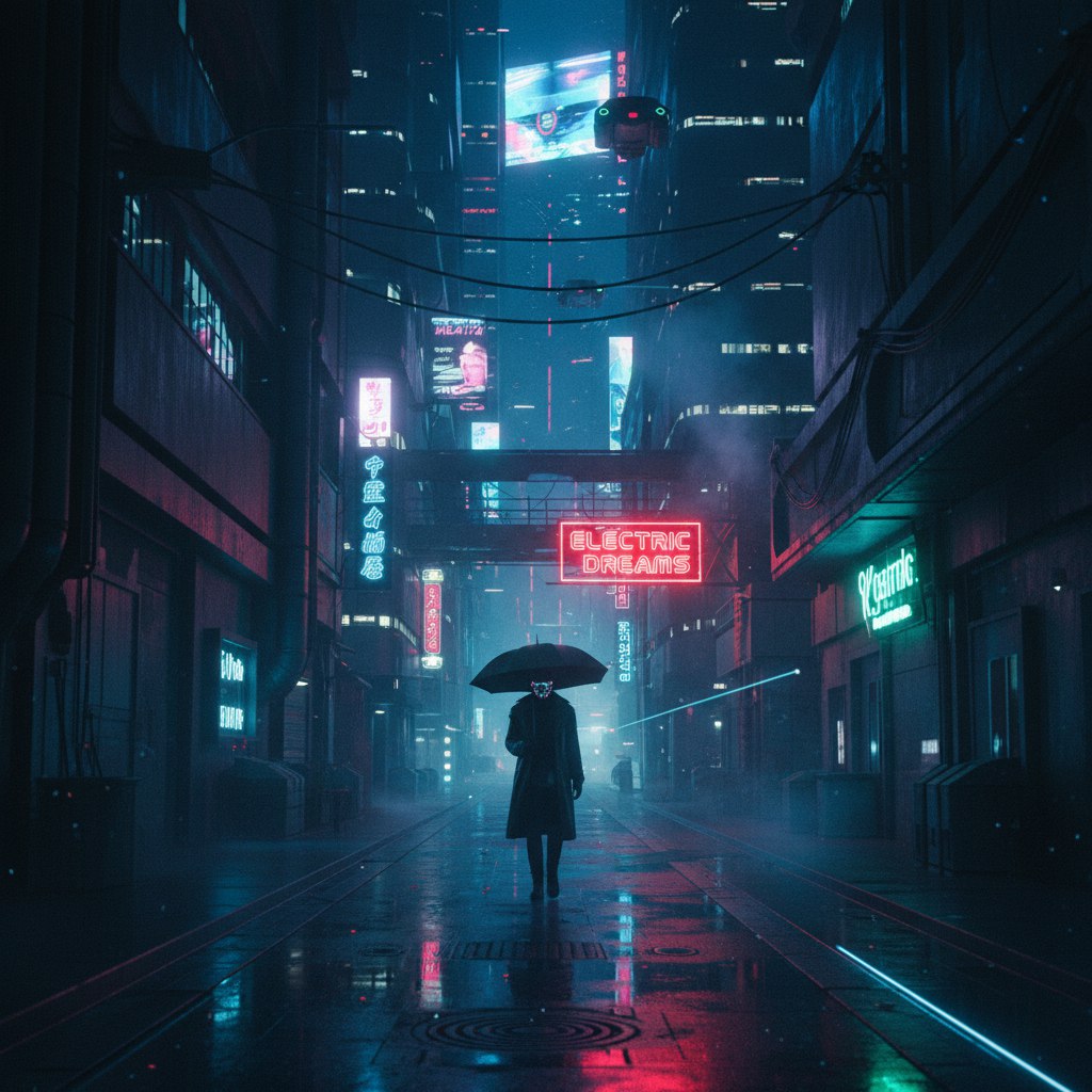Cinematic cyberpunk city example