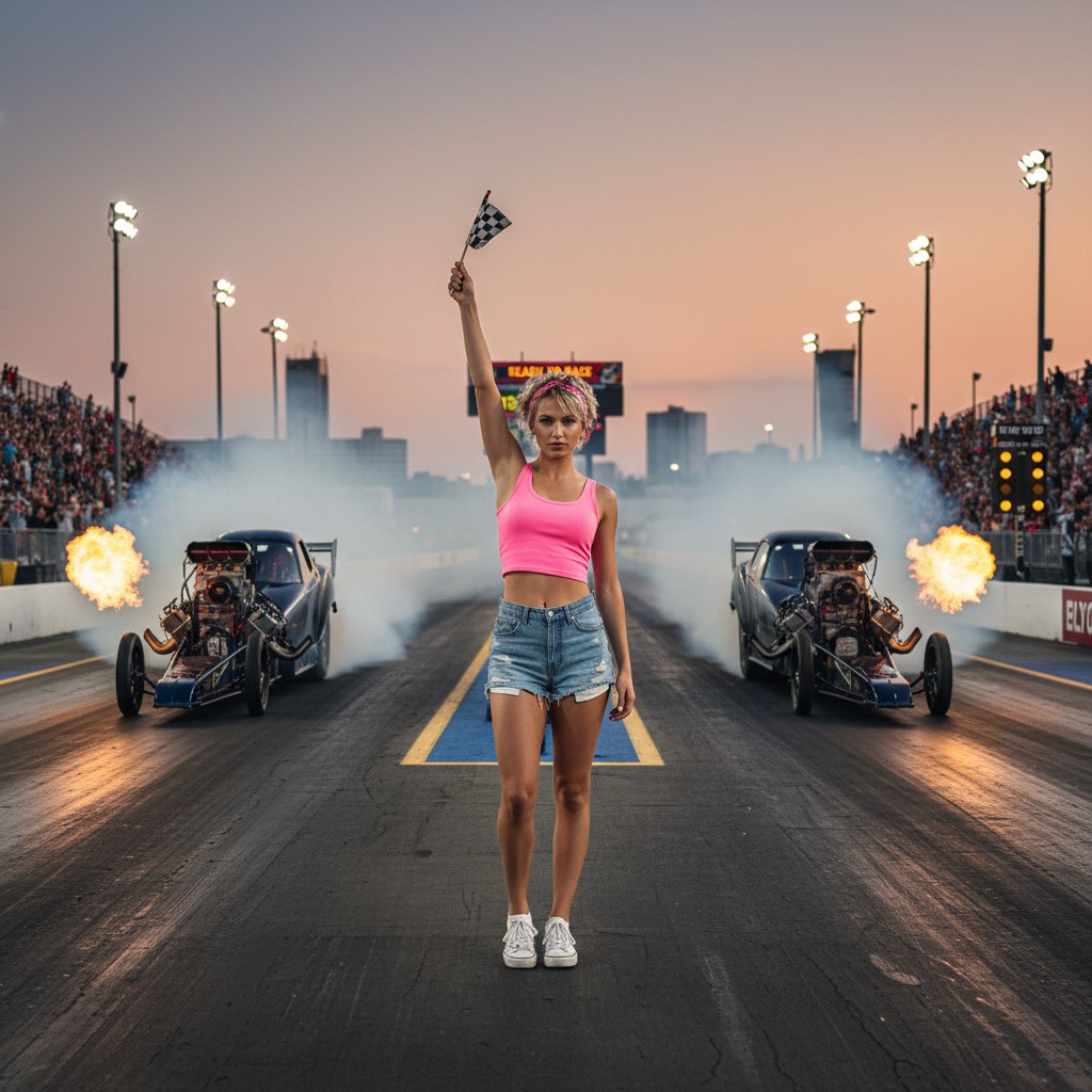 Drag racing start example